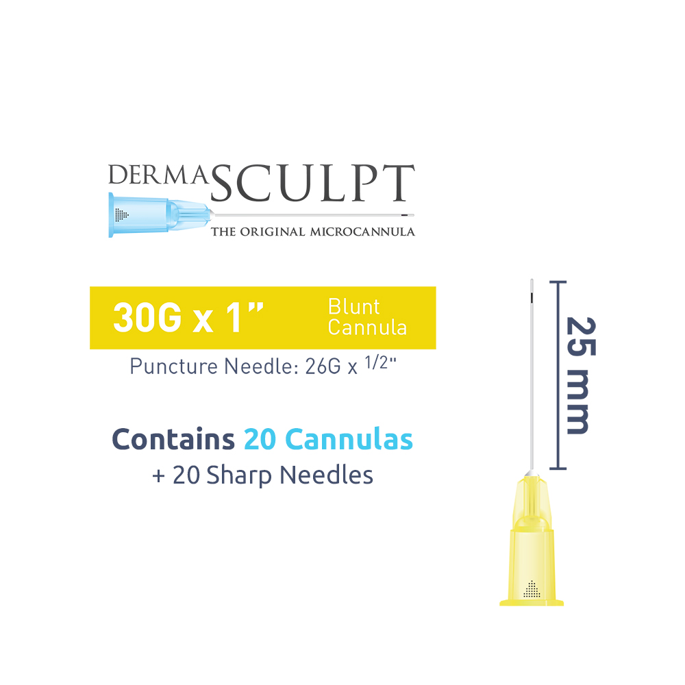 Micro Canules DERMASCULPT 30Gx25mm - Boite de 20 Canules