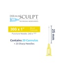 Micro Canules DERMASCULPT 30Gx25mm - Boite de 20 Canules