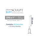 Micro Canules DERMASCULPT 27Gx25mm - Boite de 20 Canules