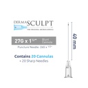 Micro Canules DERMASCULPT 27Gx40mm - Boite de 20 Canules