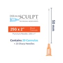 Micro Canules DERMASCULPT 25Gx50mm - Boite de 20 Canules